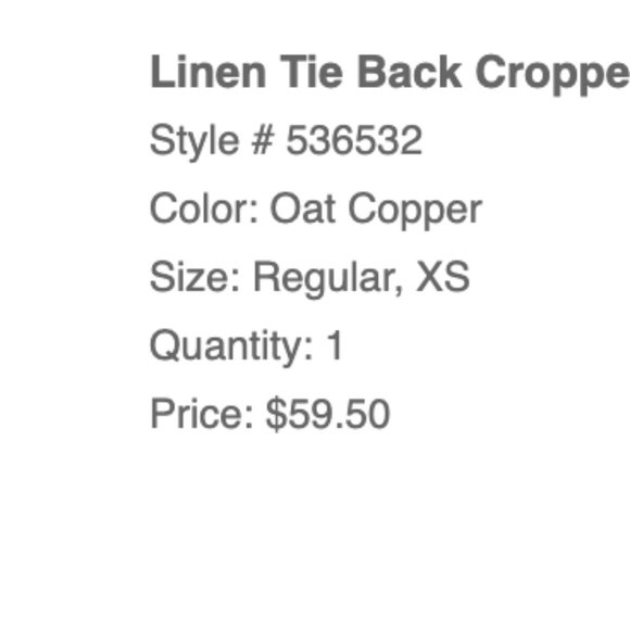 Lou & Grey 100% Linen Tie Back Cropped Tank - Picture 5 of 5